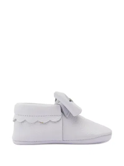 Banblu Babies' Bow-detail Scalloped Boots In White