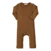 Banblu Brown Ls Modal Romper In Brown