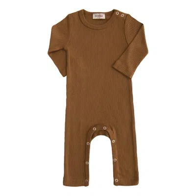 Banblu Kids' Brown Ls Modal Romper