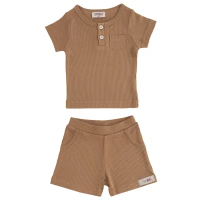 Banblu Kids' Brown Modal Pocket Outfit