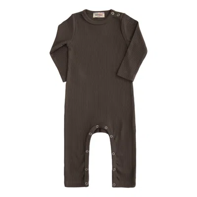 Banblu Kids' Brown Oak Ls Modal Romper