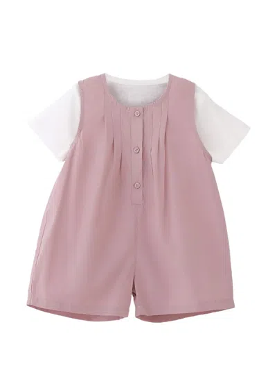 Banblu Babies' Bunny-ear T-shirt And Romper Set In Multi