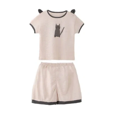 Banblu Babies'  Cat Pajama Set In Multi