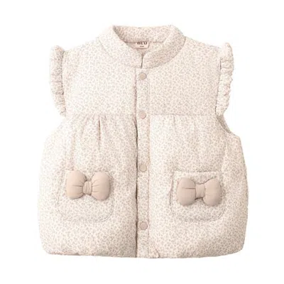 Banblu Babies'  Floral Bow Vest In Brown