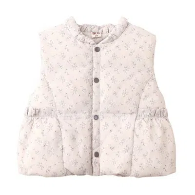 Banblu Babies'  Floral Quilted Vest In Brown