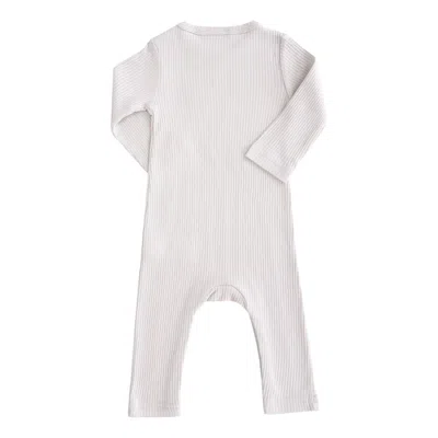 Banblu Kids' Grey Fog Ls Modal Romper In Gray