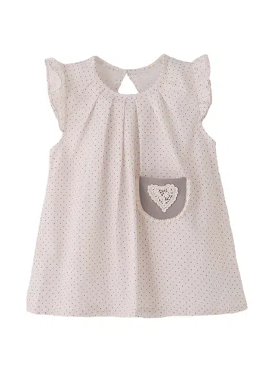 Banblu Babies' Heart-patch Dress In Neutral