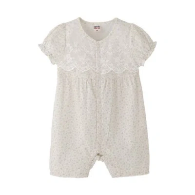 Banblu Babies' Floral-print Romper In Neutral