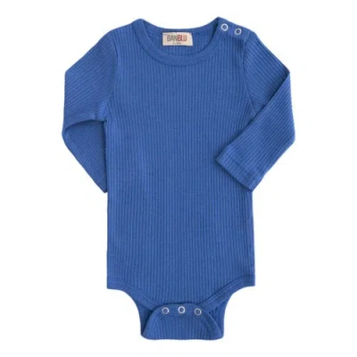 Banblu Babies'  Long Sleeved Modal Bodysuit In Blue
