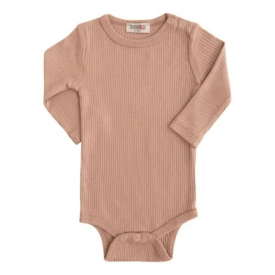Banblu Kids'  Long Sleeved Modal Bodysuit In Pink