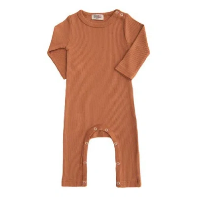 Banblu Kids'  Long Sleeved Modal Romper In Orange