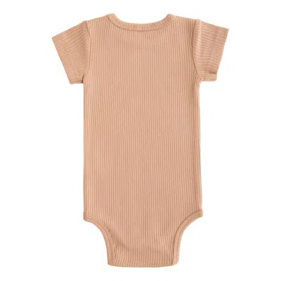 Banblu Kids' Orange Ss Modal Bodysuit In Brown