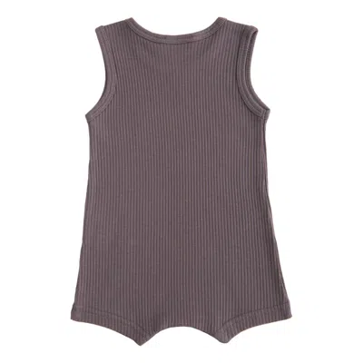 Banblu Kids' Purple Plum Sleeveless Modal Romper In Blue