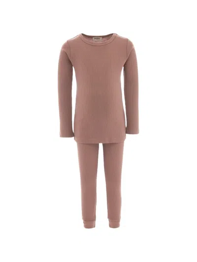 Banblu Babies' Ribbed Long-sleeve Top In Pink