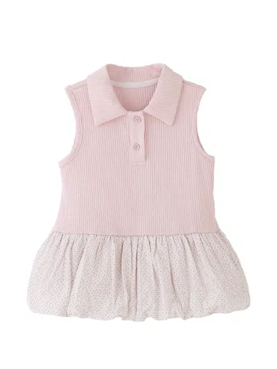 Banblu Babies' Ribbed-knit Dress In Pink