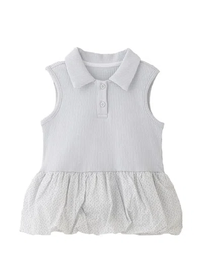 Banblu Babies' Ribbed-knit Dress In White