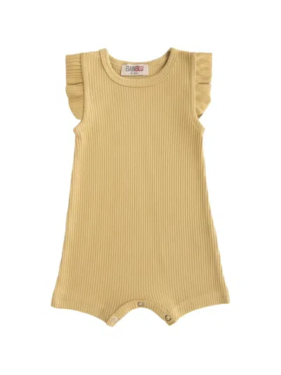 Banblu Babies' Ruffled Ribbed-knit Shortie In Brown