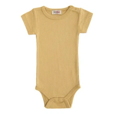 Banblu Kids'  Short Sleeved Modal Bodysuit In Nude