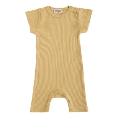 Banblu Kids'  Short Sleeved Modal Romper In Neutral