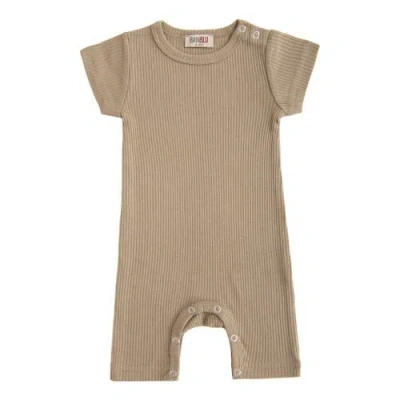 Banblu Kids'  Short Sleeved Modal Romper In Neutral