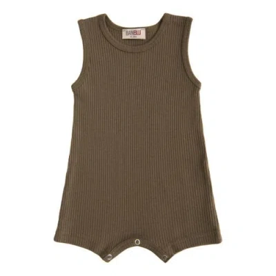 Banblu Kids'  Sleeveless Modal Shortie In Brown
