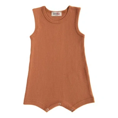 Banblu Kids'  Sleeveless Modal Shortie In Brown