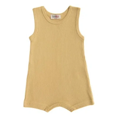 Banblu Kids'  Sleeveless Modal Shortie In Yellow