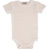 Banblu Kids'  Striped Modal Bodysuit In Neutral