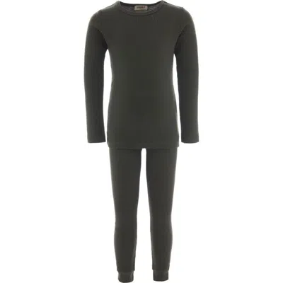 Banblu Kids'  Striped Modal Outfit In Green