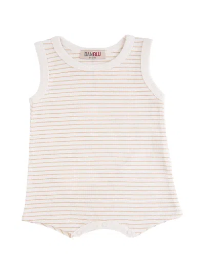 Banblu Babies' Striped Sleeveless Shortie In Neutral