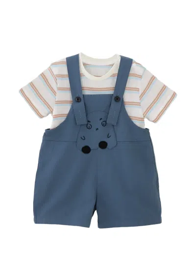 Banblu Babies' Striped T-shirt And Playsuit Set In Multi
