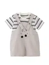 Banblu Striped T-shirt And Playsuit Set In Multi