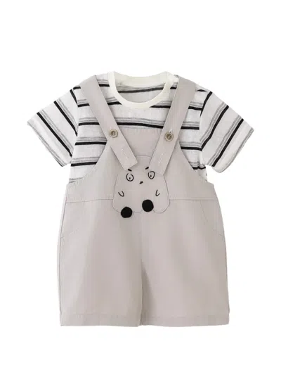 Banblu Babies' Striped T-shirt And Playsuit Set In Multi
