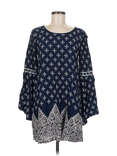 Pre-owned Band Of Gypsies Casual Dress In Blue