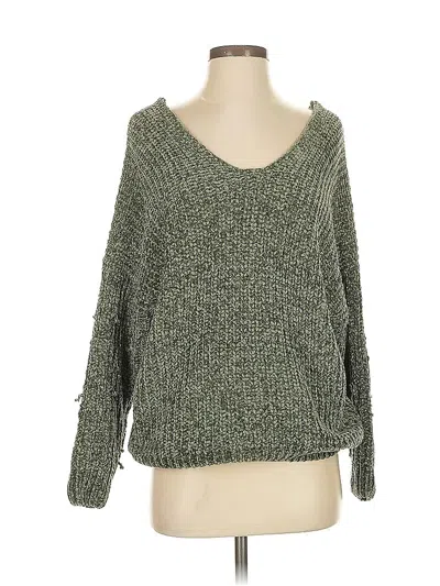 Pre-owned Band Of Gypsies Pullover Sweater In Green