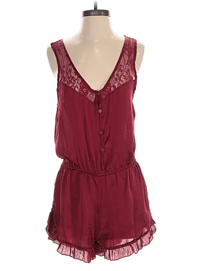 Pre-owned Band Of Gypsies Romper In Burgundy