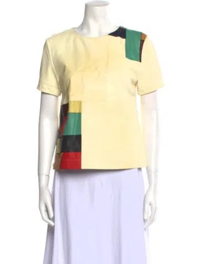 Pre-owned Band Of Outsiders 2000's Leather Top In Multi