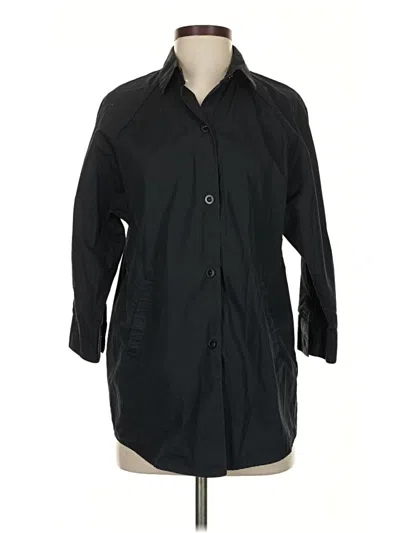 Pre-owned Band Of Outsiders 3/4 Sleeve Button Down Shirt In Black
