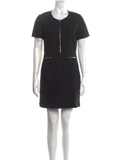 Pre-owned Band Of Outsiders Crew Neck Mini Dress In Black
