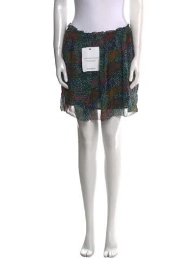 Pre-owned Band Of Outsiders Floral Print Mini Skirt In Multi
