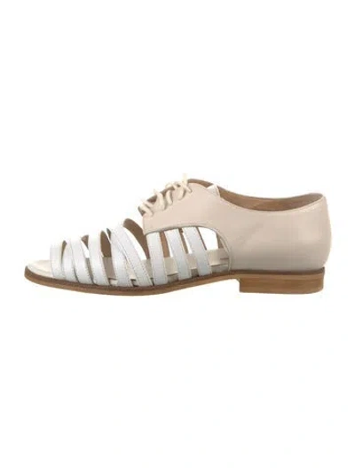 Pre-owned Band Of Outsiders Leather Oxfords In White