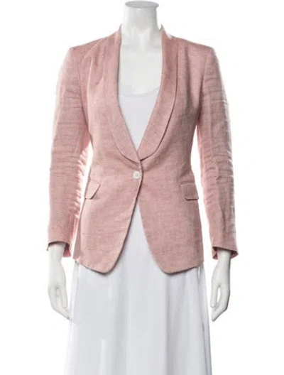 Pre-owned Band Of Outsiders Linen Blazer In Pink