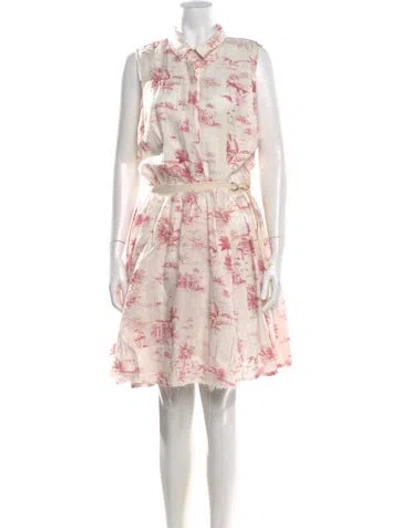 Pre-owned Band Of Outsiders Linen Knee-length Dress In White