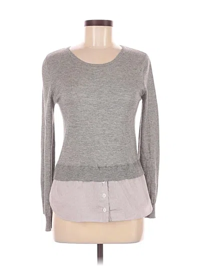 Pre-owned Band Of Outsiders Long Sleeve Top Gray Crew Neck Tops