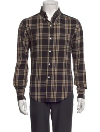 Pre-owned Band Of Outsiders Plaid Print Long Sleeve Dress Shirt In Multicolor