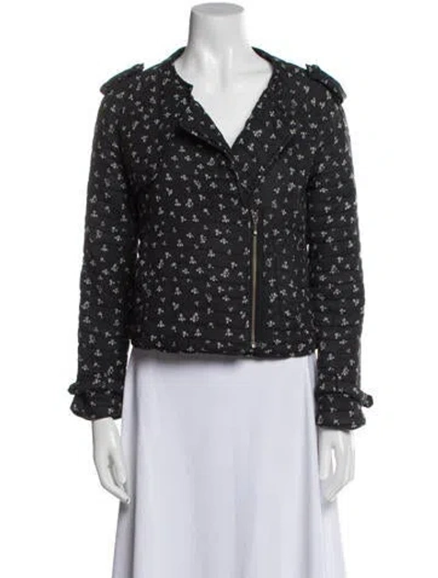 Pre-owned Band Of Outsiders Printed Evening Jacket In Black