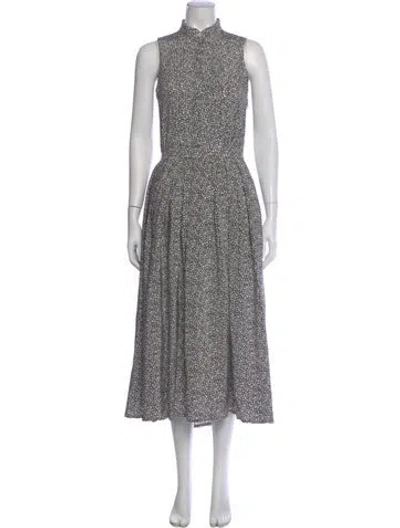 Pre-owned Band Of Outsiders Silk Long Dress In Blue