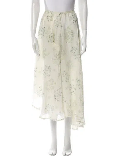 Pre-owned Band Of Outsiders Silk Midi Length Skirt In Neutral