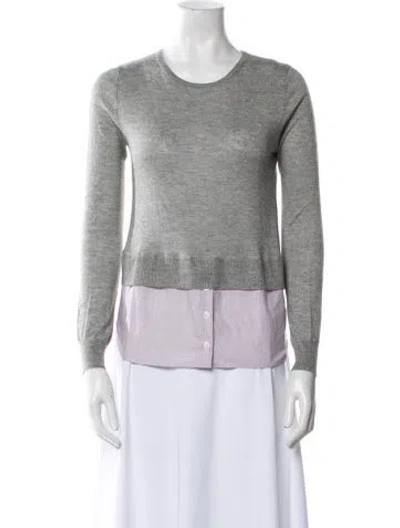 Pre-owned Band Of Outsiders Silk Striped Sweater In Blue