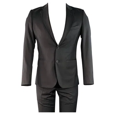 Pre-owned Band Of Outsiders Size Xs Black Twill Wool Notch Lapel Suit